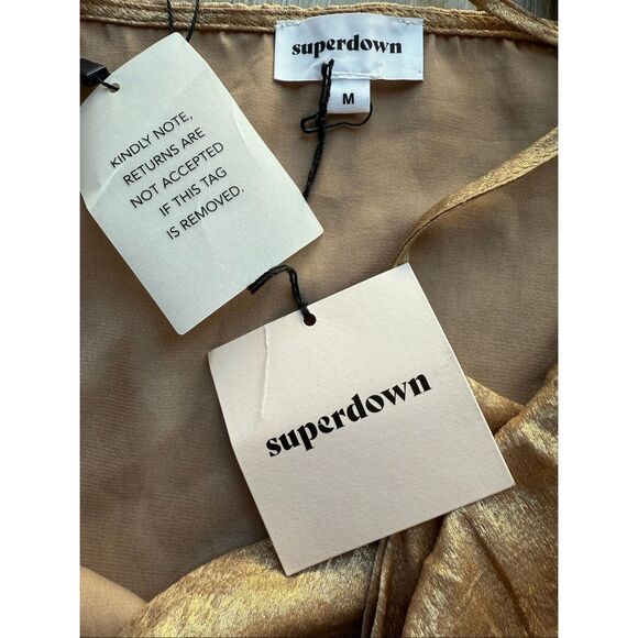 Revolve Superdown Paz Tank Top in Gold Size M - Picture 9 of 11